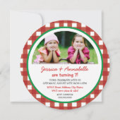 ピザパーティー誕生日招待状 招待状 (裏面)