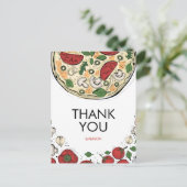 ピザパーティー誕生日有難はがき ポストカード (スタンド正面)