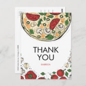 ピザパーティー誕生日有難はがき ポストカード (正面/裏面)