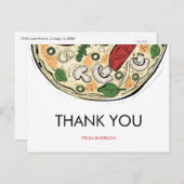 ピザパーティー誕生日有難はがき ポストカード (正面/裏面)