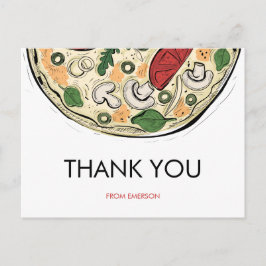 ピザパーティー誕生日有難はがき ポストカード