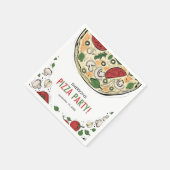 ピザパーティー誕生日紙ナプキン スタンダードカクテルナプキン (角)