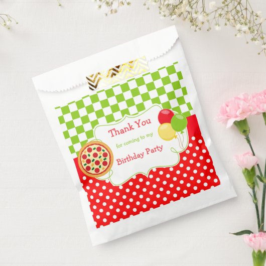 ピザパーティー誕生日誕生日パーティー フェイバーバッグ (封をした状態)