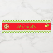 ピザパーティー誕生日 ペットボトルラベル (シングルラベル)