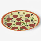 ピザパーティー誕生日 ペーパープレート (アングル)