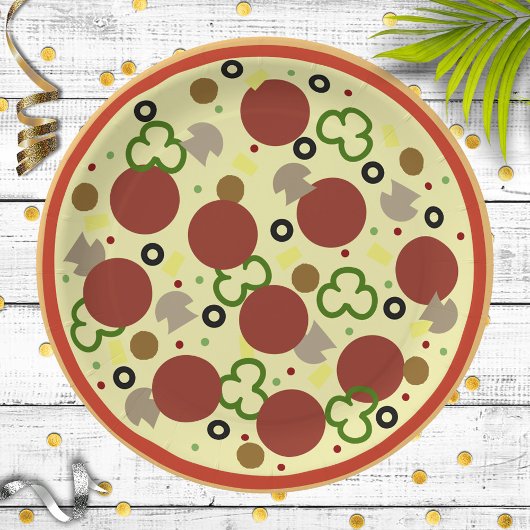 ピザパーティー誕生日 ペーパープレート