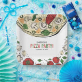 ピザパーティー誕生日 ペーパープレート (パーティー)