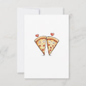 ピザパーティー誕生日、愛あなた2つのピザ 招待状 (裏面)