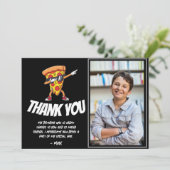 ピザパーティー誕生日 | 楽しいピザスライス子供パーティー サンキューカード (スタンド正面)