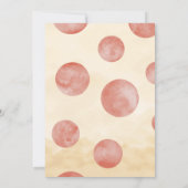 ピザパーティー赤ちゃんシャワーベアおしゃぶり素朴かわいい 招待状 (裏面)