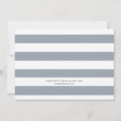 ピザパーティー25誕生日 |ストライプの招待状 招待状 (裏面)