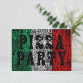 ピザパーティー(イタリアンな旗) 招待状 (スタンド正面)