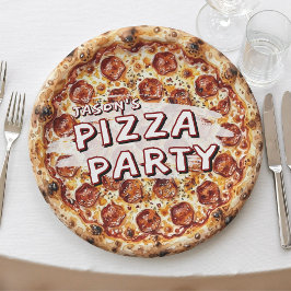 ピザパーティー キッズ誕生日 ペーパープレート