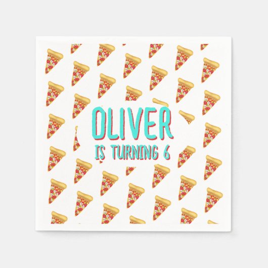 ピザパーティー スタンダードカクテルナプキン (正面)