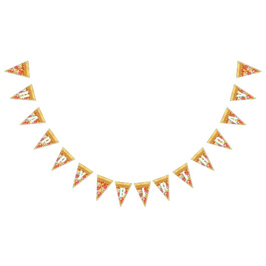 ピザパーティー バンティングフラッグ (全)