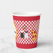 ピザパーティー パーソナライズされた 紙コップ (裏面)