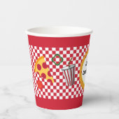 ピザパーティー パーソナライズされた 紙コップ (正面)