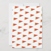 ピザパーティー！ペパロニ チーズパイ スライス ピザリア 招待状 (裏面)