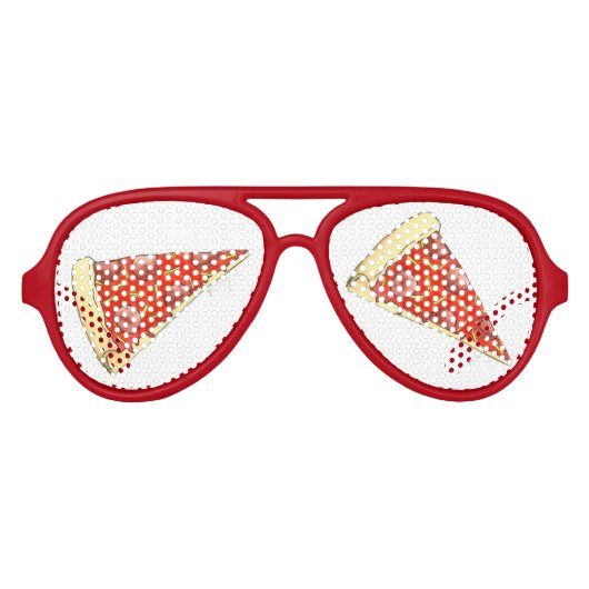 ピザパーティー!ペペローニチーズパイスライスピッツェリア アビエーターサングラス (正面)