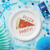 ピザパーティー!ペペローニチーズパイスライスピッツェリア ペーパープレート (パーティー)