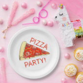 ピザパーティー!ペペローニチーズパイスライスピッツェリア ペーパープレート (パーティー)