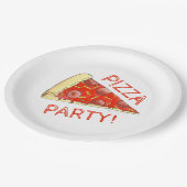 ピザパーティー!ペペローニチーズパイスライスピッツェリア ペーパープレート (アングル)