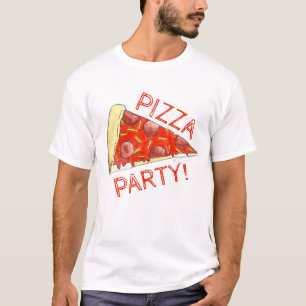 ピザパーティー!ペペローニチーズパイスライスピッツェリア Tシャツ