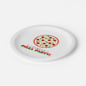 ピザパーティー ペーパープレート (アングル)