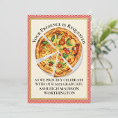 ピザパーティー/卒業式/その他招待状 招待状 (スタンド正面)