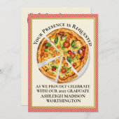 ピザパーティー/卒業式/その他招待状 招待状 (正面/裏面)
