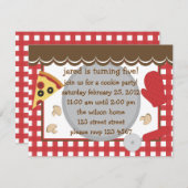 ピザパーティー! 招待状 (正面/裏面)