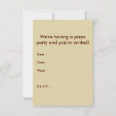 ピザパーティー 招待状 (裏面)