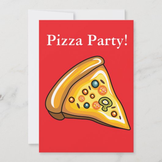 ピザパーティー 招待状 (正面)