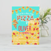 ピザパーティー 招待状 (スタンド正面)