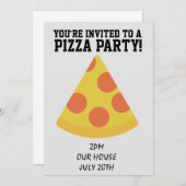 ピザパーティー!招待状 招待状 (正面/裏面)