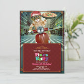 ピザパーティー!猫配信招待状 招待状 (スタンド正面)