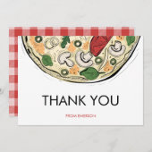 ピザパーティー 誕生日 お礼カード サンキューカード (正面/裏面)