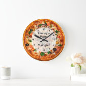 ピザビジネスイタリアンウォールクロック ラージ壁時計 (ホーム)