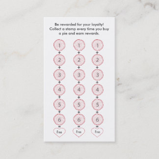 ピザビジネスカード顧客ロイヤリティカード ロイヤリティカード