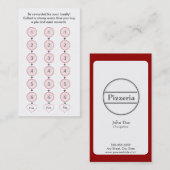 ピザビジネスカード顧客ロイヤリティカード ロイヤリティカード (正面/裏面)