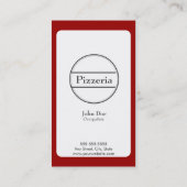 ピザビジネスカード顧客ロイヤリティカード ロイヤリティカード (裏面)