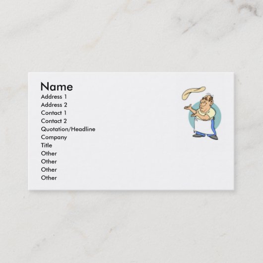 ピザビジネスカード 名刺 (正面)