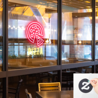 ピザビジネスネオン ウィンドウサイン