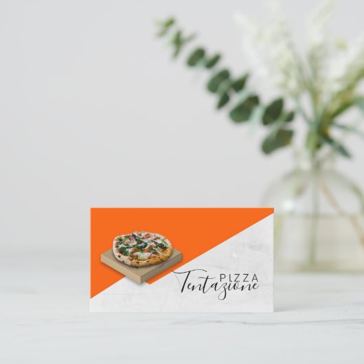 ピザビジネス/ピザ宅配 名刺 (スタンド正面)