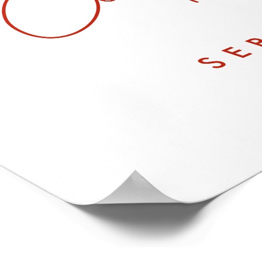 ピザビールカップル結婚ズカジュアルブライダルシャワー ポスター (角)