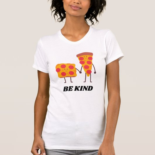 ピザビー親切前向き引用文 Tシャツ (正面)