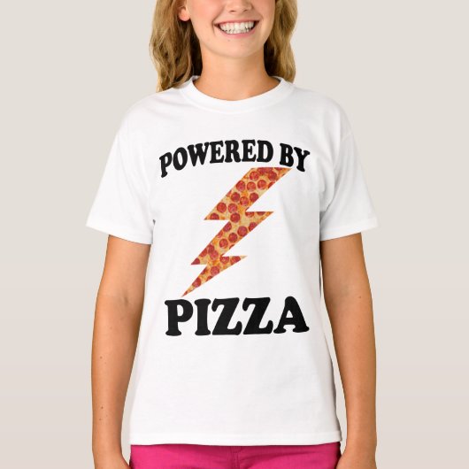ピザピおもしろいザを動力にカッコいいする Tシャツ (正面)
