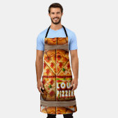 ピザピッツェリアデザイン エプロン (着用した状態)
