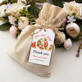 ピザピモダンザパーティースライスイタリアン赤ちゃんシャワー ギフトタグ