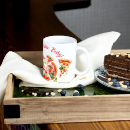 ピザピモダンザパーティースライスイタリアン赤ちゃんシャワー コーヒーマグカップ